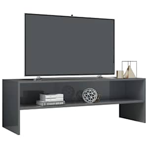 TV stolek šedý s vysokým leskem 120x40x40 cm kompozitní dřevo - obrázek 3