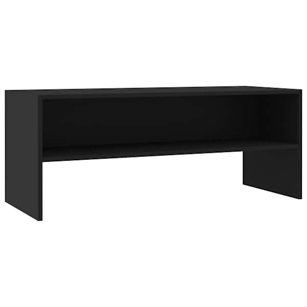 vidaXL telerikapp, must, 100 x 40 x 40 cm, tehispuit