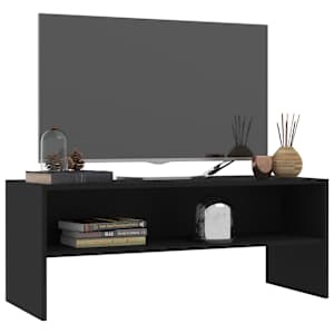 TV stolek černý 100 x 40 x 40 cm kompozitní dřevo - obrázek 3
