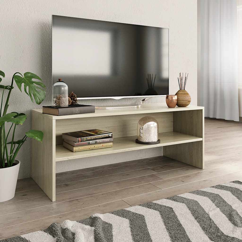 vidaXL Szafka pod TV, d�b sonoma, 100x40x40cm, materia� drewnopochodny