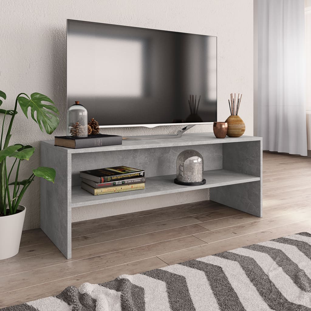vidaXL Dulap TV, gri beton, 100x40x40 cm, lemn prelucrat