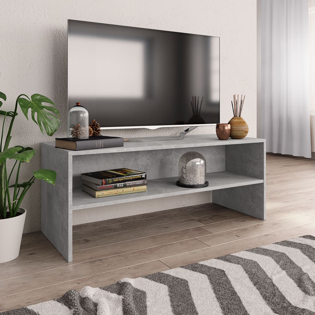 vidaXL TV-Schrank Betongrau 100x40x40 cm Holzwerkstoff