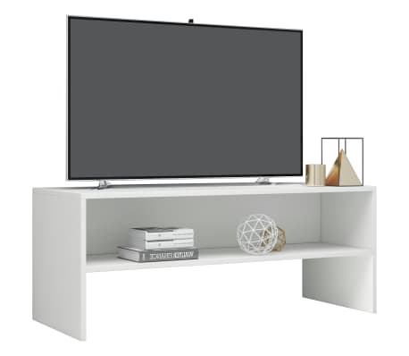 vidaXL Televizoriaus spintelė, balta, 100x40x40cm, apdirbta mediena