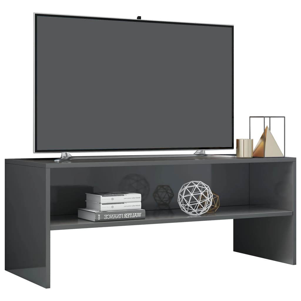 

vidaXL Tv-meubel 100x40x40 cm bewerkt hout hoogglans grijs