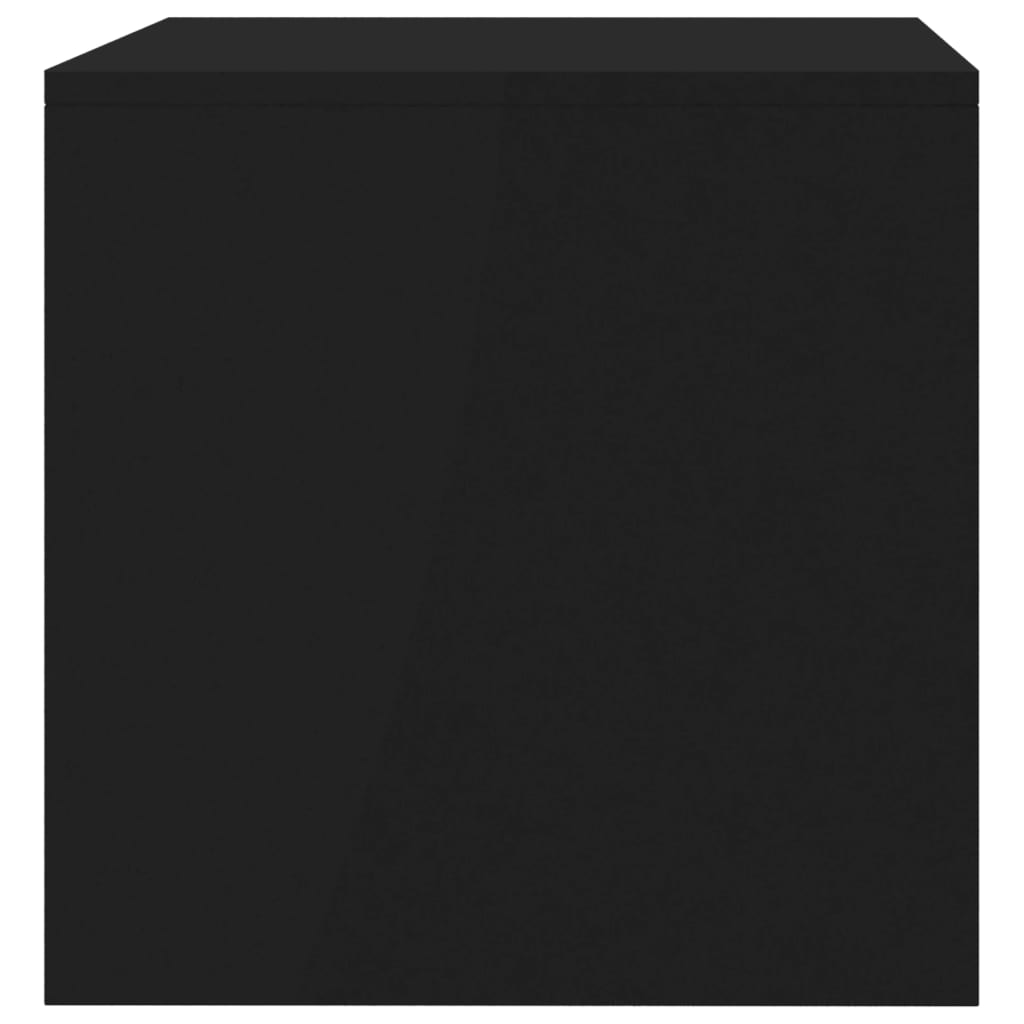 Fekete forgácslap TV-szekrény 80 x 40 x 40 cm 