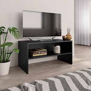 TV stolek černý 80 x 40 x 40 cm kompozitní dřevo - obrázek 1
