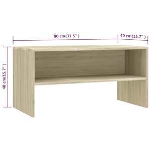 TV stolek dub sonoma 80 x 40 x 40 cm kompozitní dřevo - obrázek 6