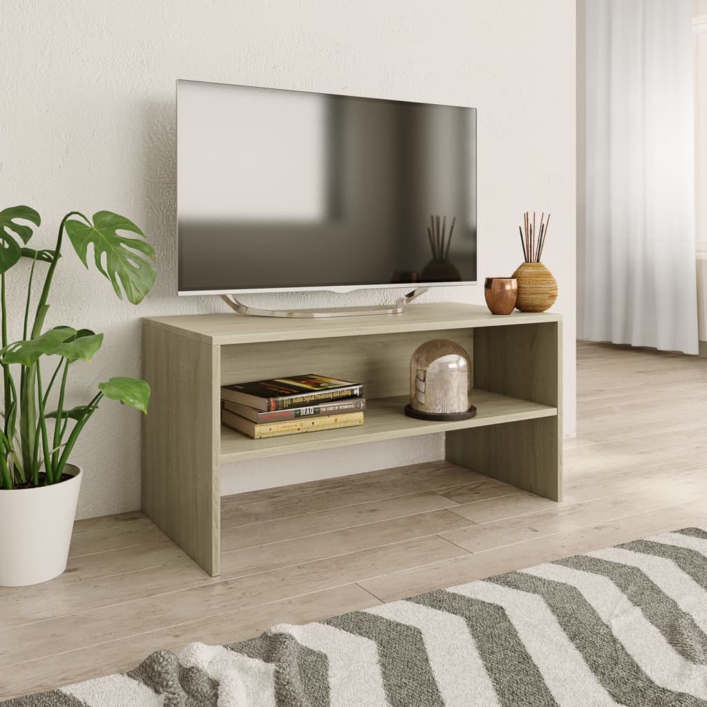 vidaXL Szafka pod TV, dąb sonoma, 80x40x40 cm, materiał drewnopochodny