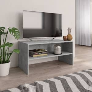 TV stolek betonově šedý 80 x 40 x 40 cm dřevotříska - obrázek 1