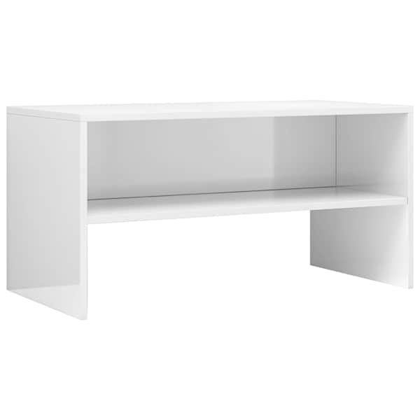 vidaXL telerikapp, k&otilde;rgl&auml;ikega valge, 80 x 40 x 40 cm, tehispuit