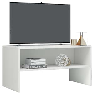 vidaXL TV Cabinet High Gloss White 80x40x40 cm Engineered Wood