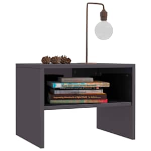 vidaXL Nattbord 2 stk gr&aring; 40x30x30 cm konstruert tre