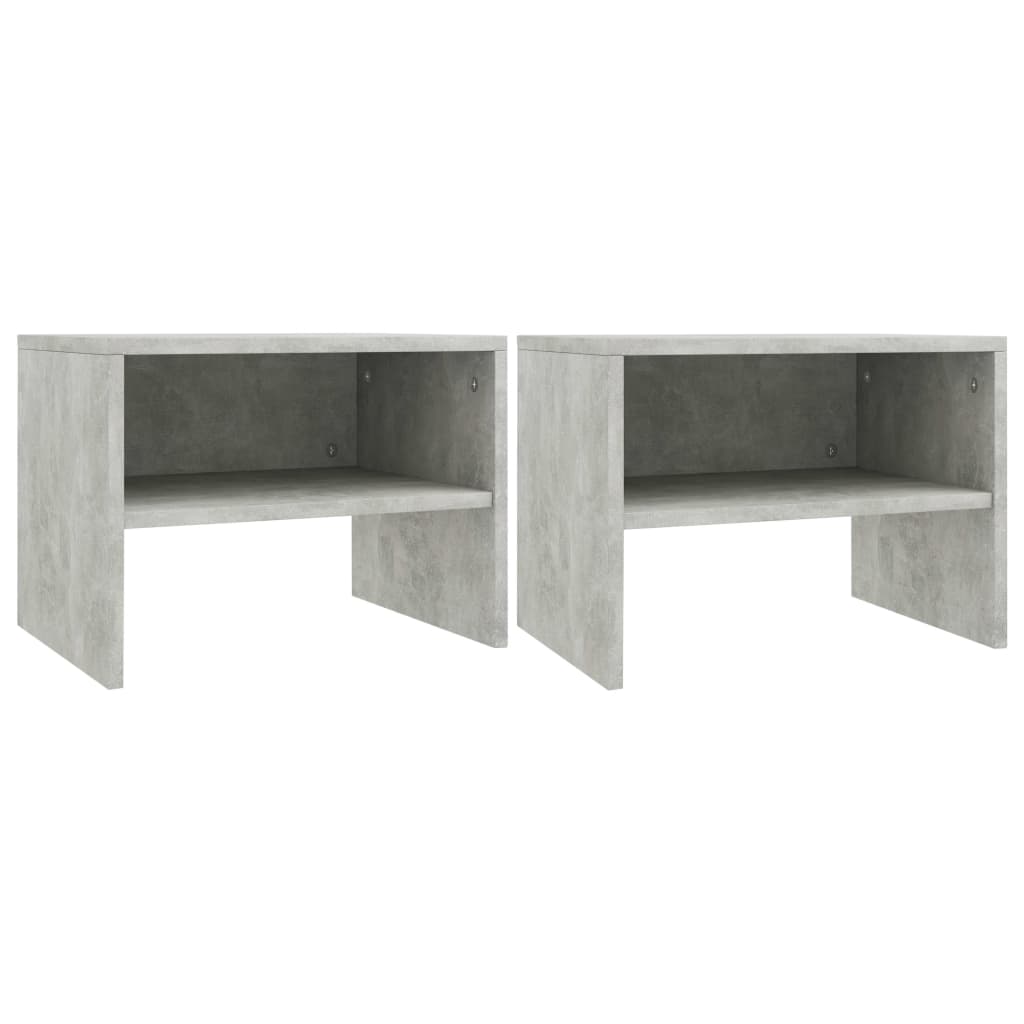vidaXL Szafki nocne 2 szt., szaro�� betonu, 40x30x30 cm