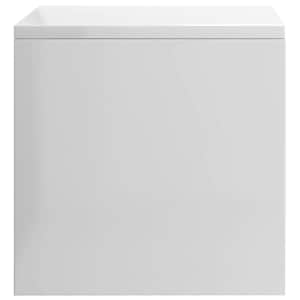Noční stolek bílý s vysokým leskem 40x30x30 cm kompozitní dřevo - obrázek 5