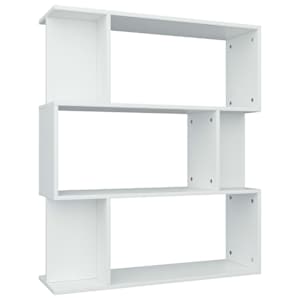 vidaXL raamaturiiul/ruumijagaja valge 80 x 24 x 96 cm tehispuit