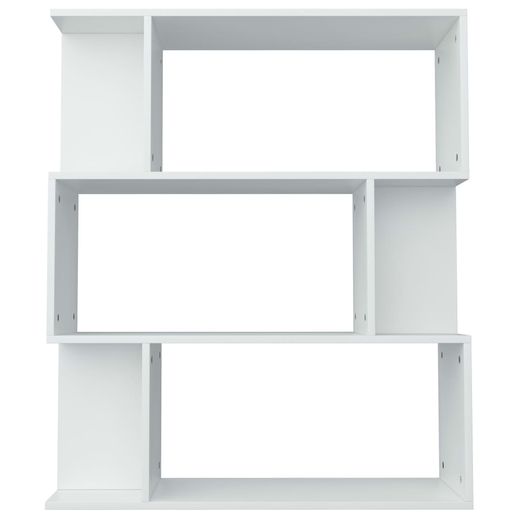 Fehér forgácslap könyvszekrény/térelválasztó 80 x 24 x 96 cm 