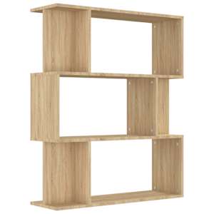 vidaXL raamatukapp, Sonoma tamm, 80 x 24 x 96 cm, tehispuit