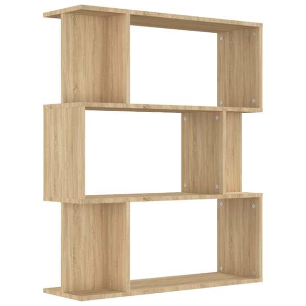 vidaXL raamatukapp, Sonoma tamm, 80 x 24 x 96 cm, tehispuit