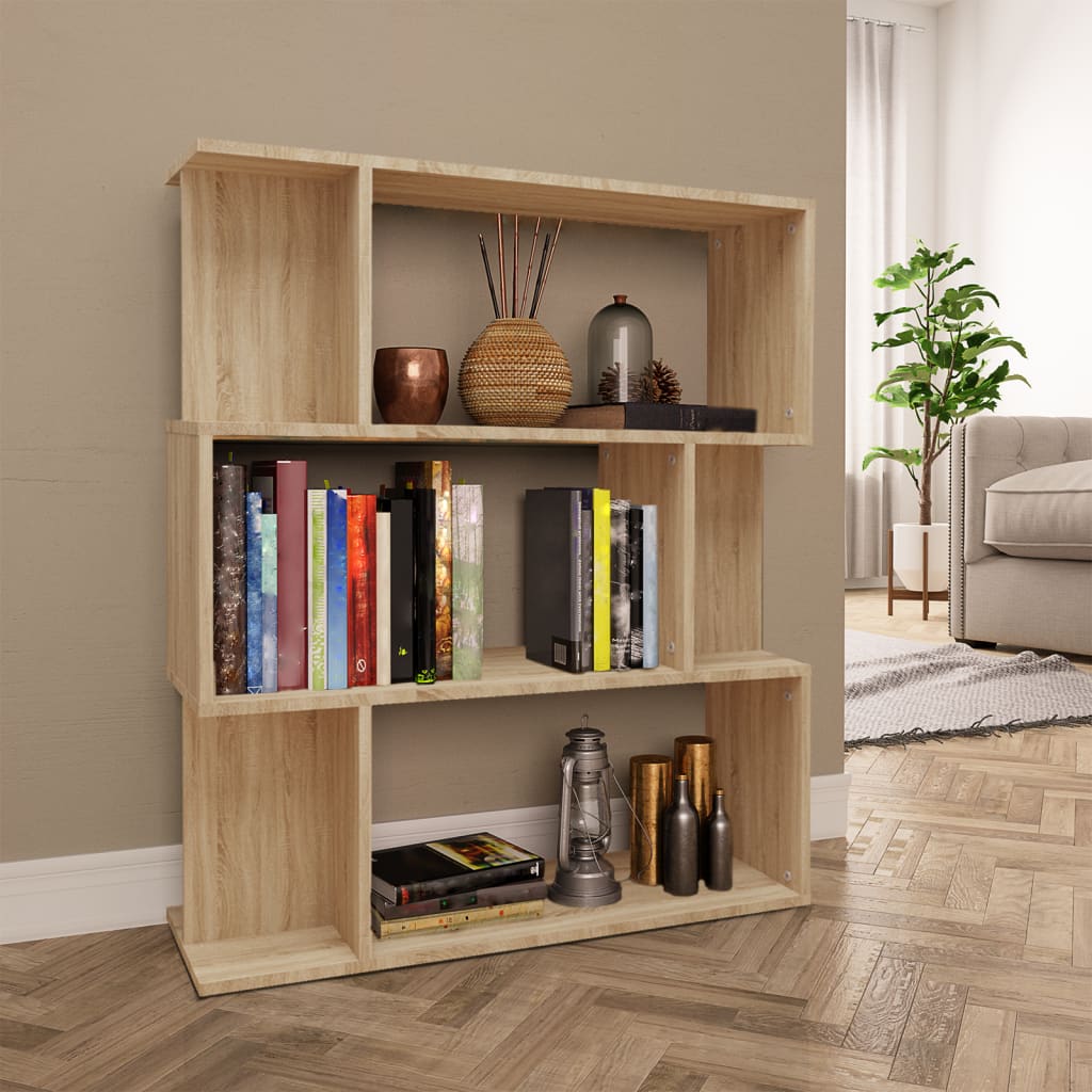 vidaXL Bibliotecă/Separator, stejar sonoma, 80x24x96 cm lemn prelucrat