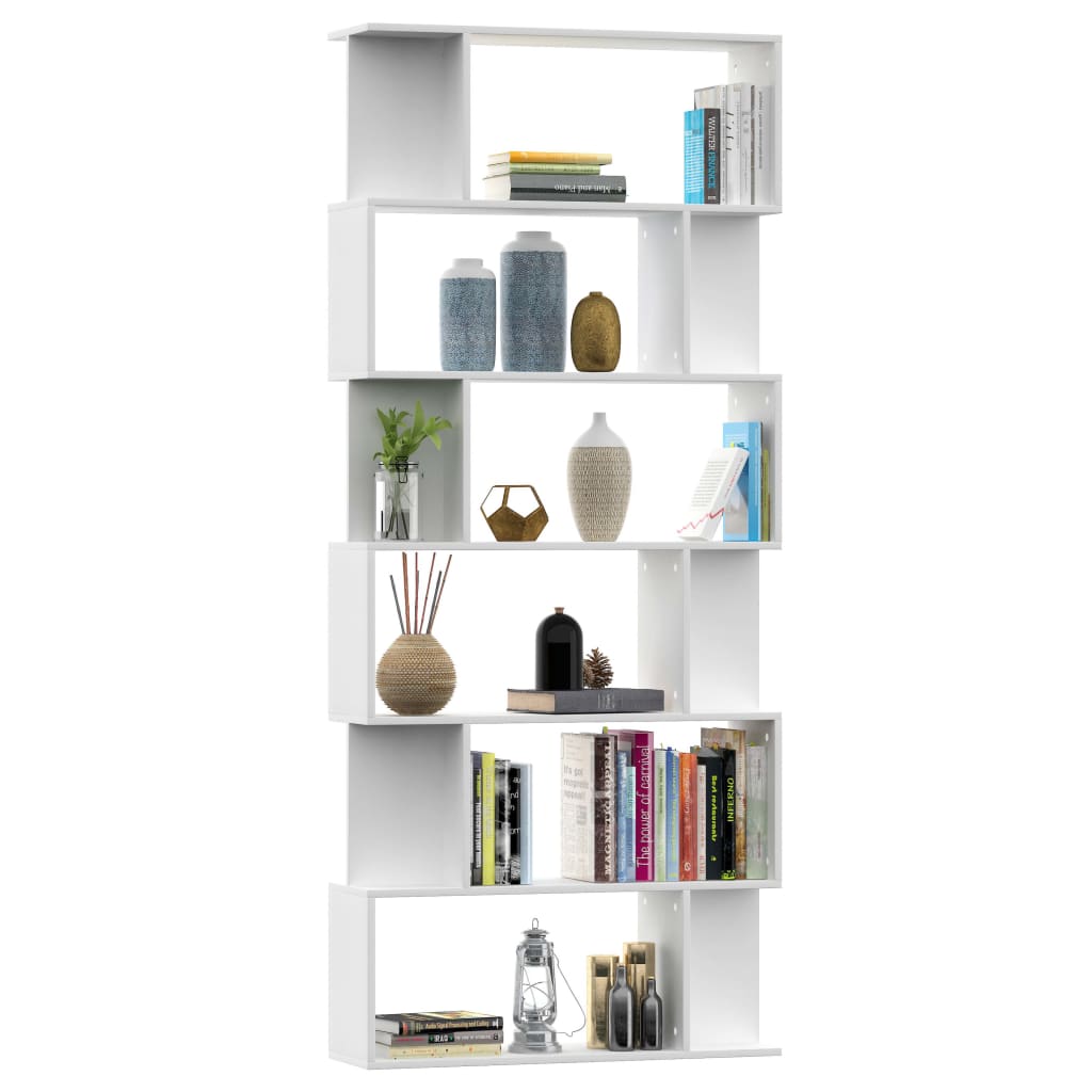 

vidaXL Boekenkast/kamerscherm 80x24x192 cm spaanplaat wit