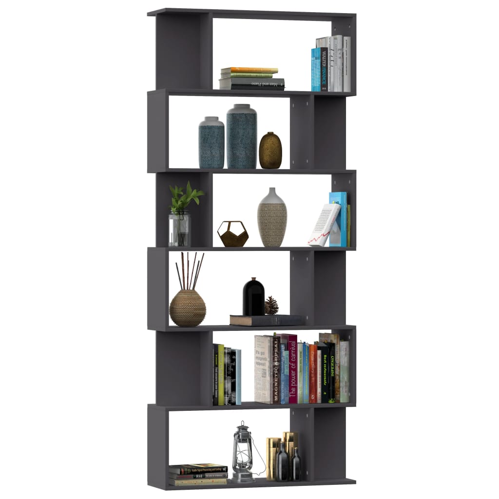 

vidaXL Boekenkast/kamerscherm 80x24x192 cm spaanplaat grijs