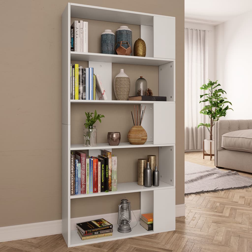 vidaXL Rega� na ksi��ki/przegroda, bia�y, 80x24x159 cm
