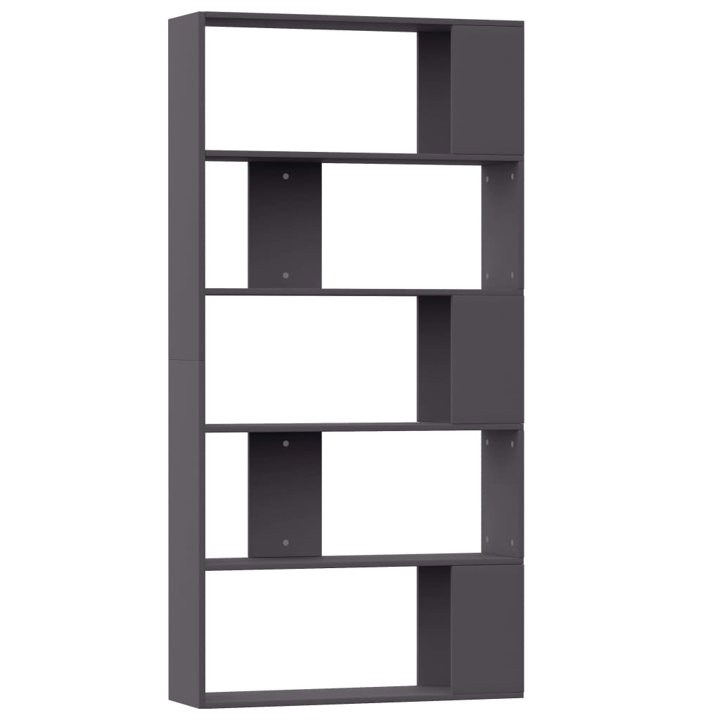 

vidaXL Book Cabinet/Room Divider Gray 31.5"x9.4"x62.6" Engineered Wood