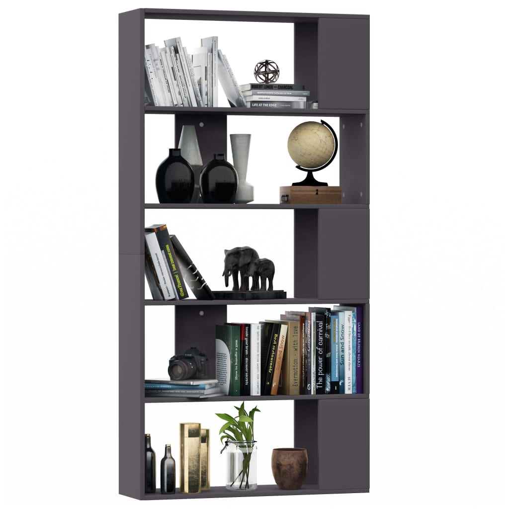 

vidaXL Boekenkast/kamerscherm 80x24x159 cm bewerkt hout grijs