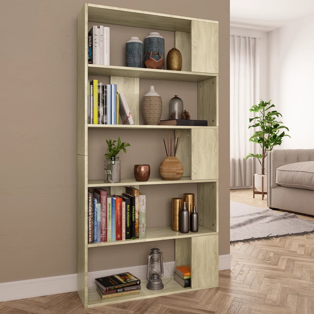 vidaXL Rega� na ksi��ki/przegroda, d�b sonoma, 80x24x159 cm