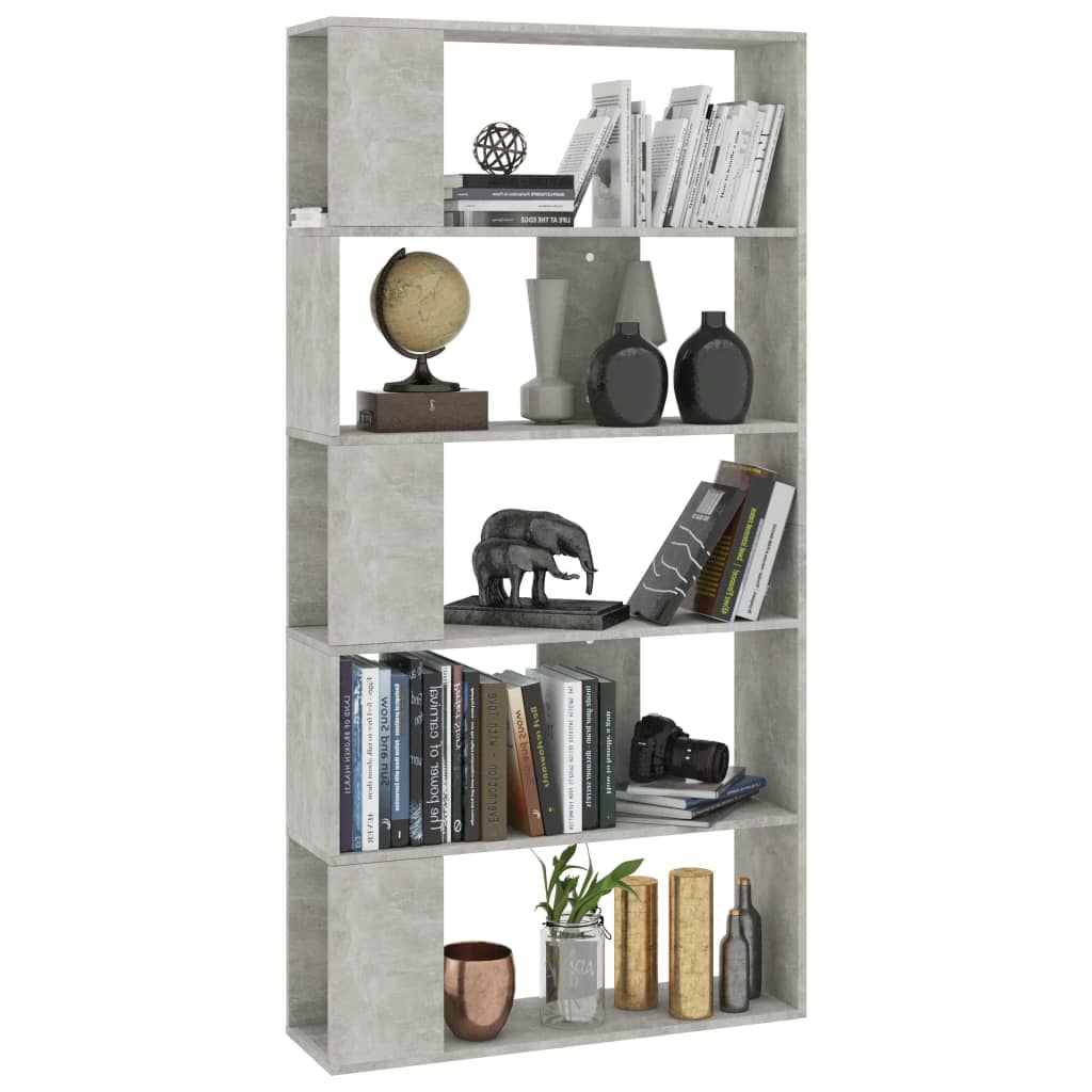 Thumbnail - vidaXL Bücherregal/Raumteiler Betongrau 80x24x159 cm Holzwerkstoff