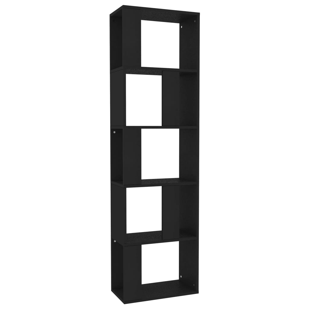 

vidaXL Book Cabinet/Room Divider Black 17.7"x9.4"x62.6" Engineered Wood