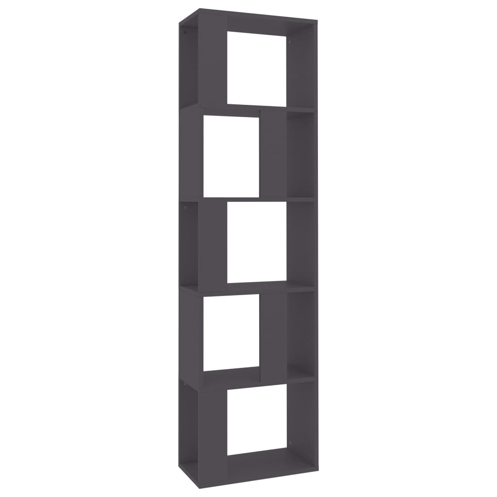 

vidaXL Book Cabinet/Room Divider Gray 17.7"x9.4"x62.6" Engineered Wood