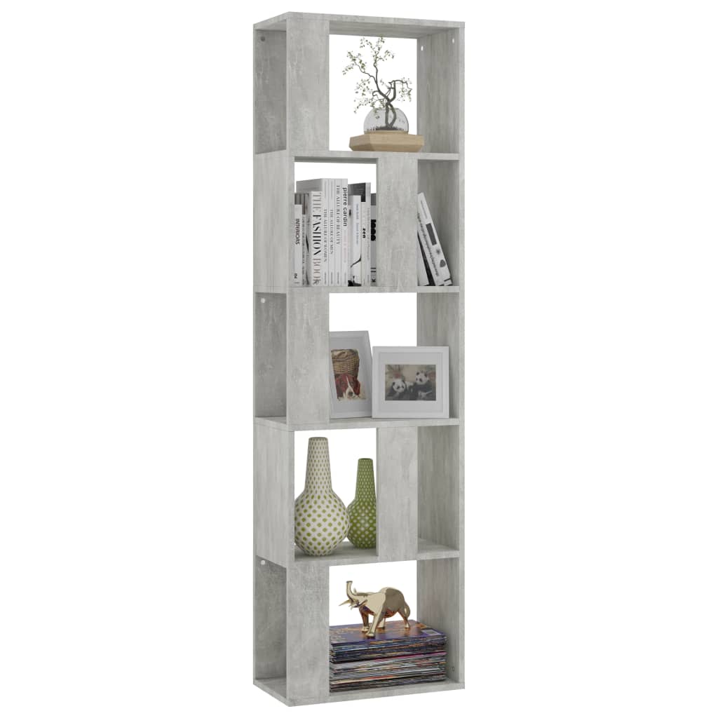 vidaXL Boekenkast/kamerscherm 45x24x159 cm bewerkt hout betongrijs afbeelding