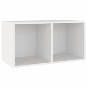 vidaXL vin&uuml;&uuml;lplaatide kapp, valge, 71 x 34 x 36 cm, tehispuit