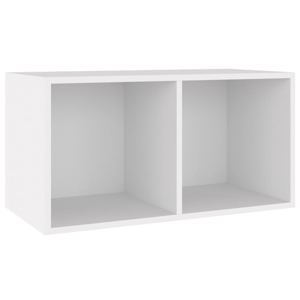 

vidaXL Vinyl Storage Box White 28"x13.4"x14.2" Chipboard