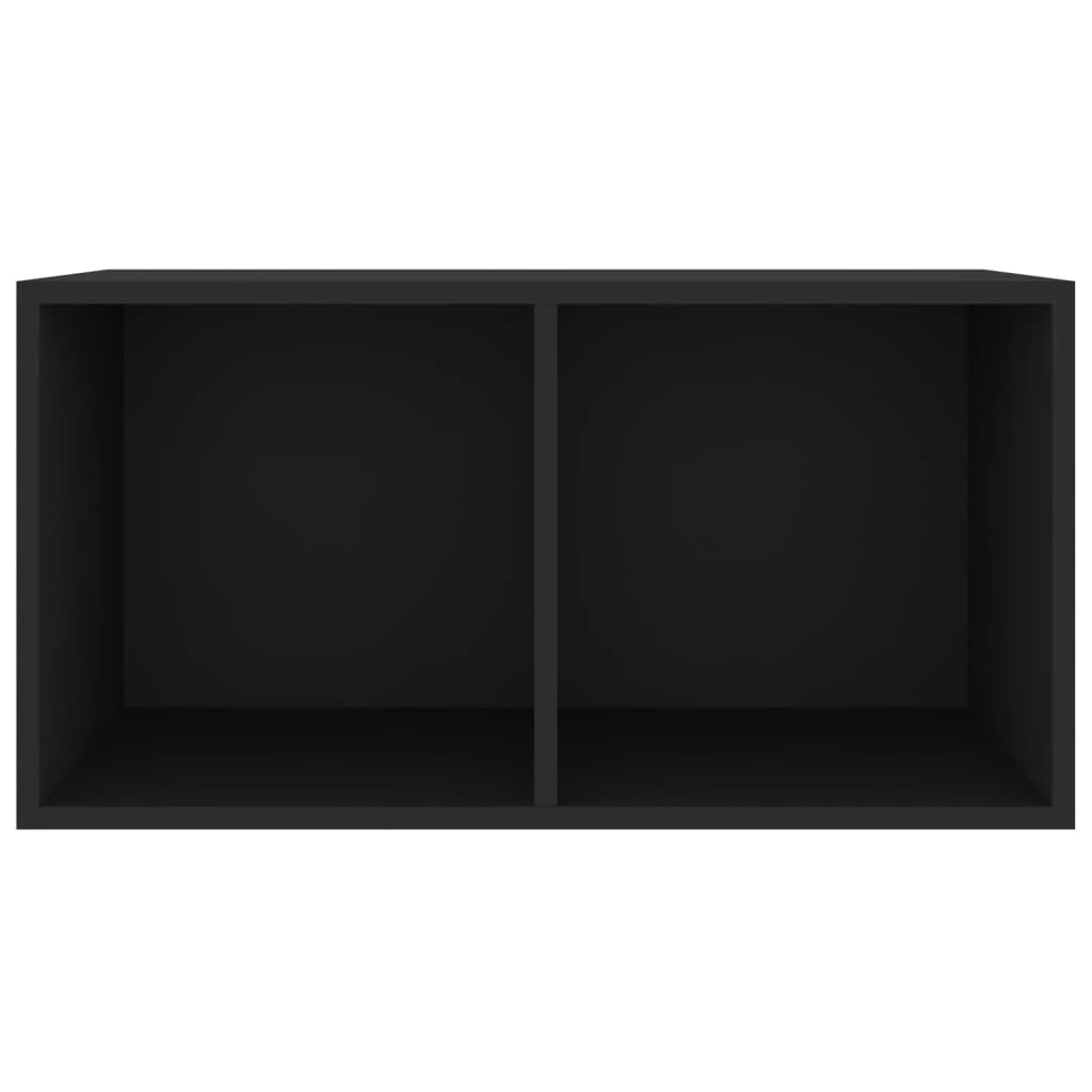 

vidaXL Opbergbox voor LP's 71x34x36 cm bewerkt hout zwart