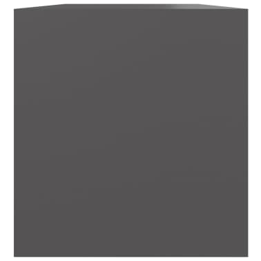 vidaXL Caixa arrumação discos vinil 71x34x36 cm contraplacado cinzento[4/6]