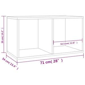 Úložný box na LP desky dub sonoma 71x34x36 cm kompozitní dřevo - obrázek 9