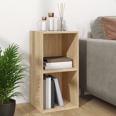 vidaXL Caixa arrumação discos vinil 71x34x36 cm contraplacado carvalho[3/6]