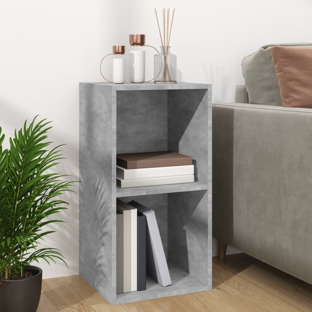 

vidaXL Opbergbox voor LP's 71x34x36 cm bewerkt hout betongrijs