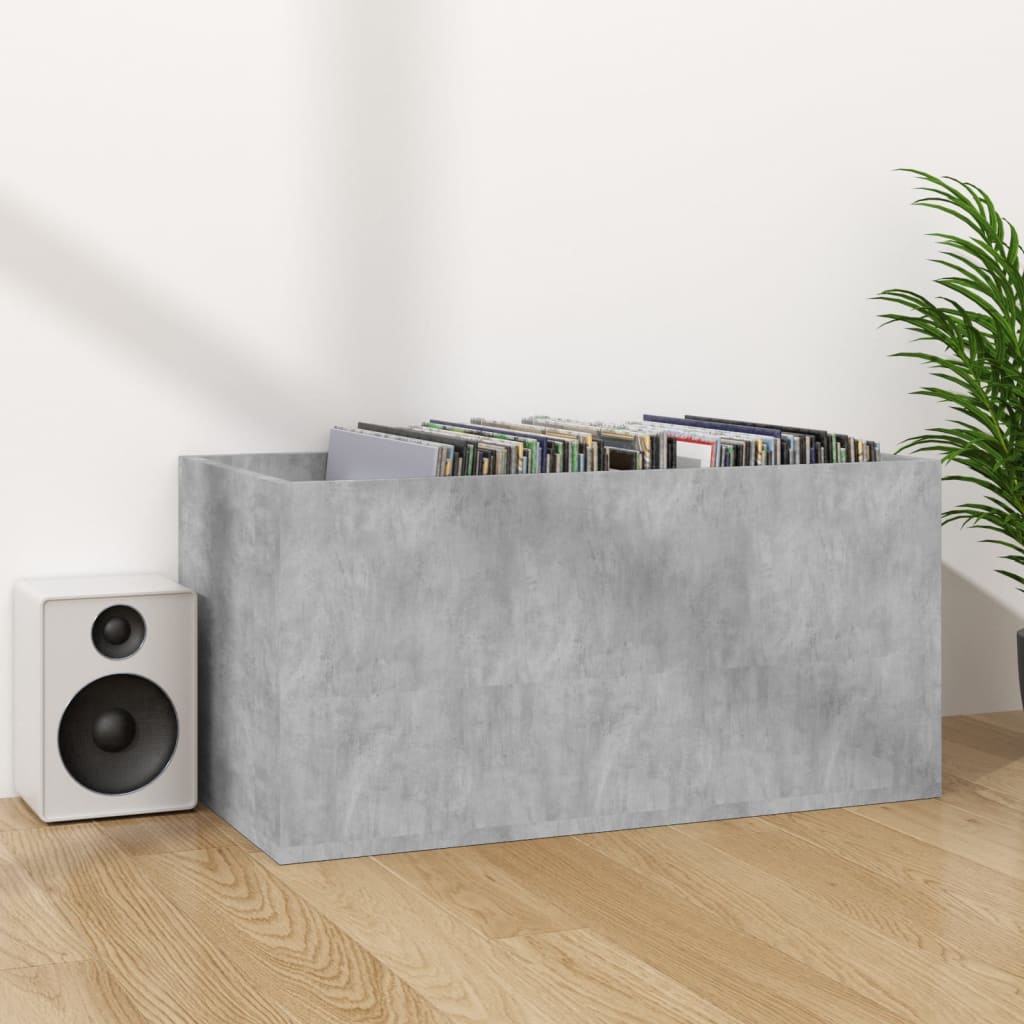 800121 Vinyl Storage Box Concrete Grey 71x34x36 cm Chipboard 