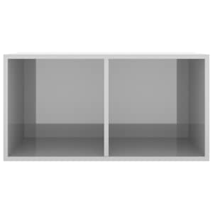 vidaXL Έπιπλο Δίσκων Βινυλίου Γυαλ. Γκρι 71x34x36 εκ. Επεξεργ. Ξύλο