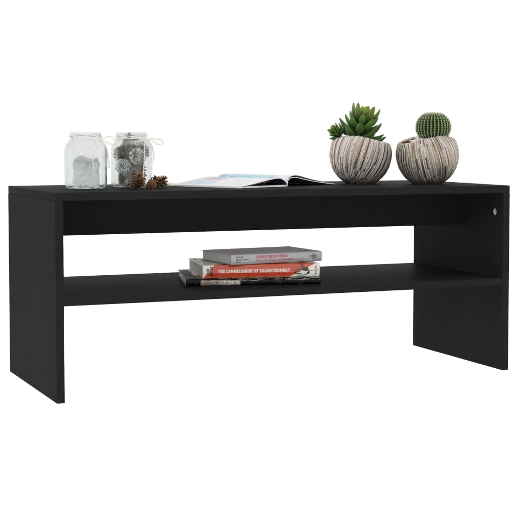 

vidaXL Salontafel 100x40x40 cm bewerkt hout zwart