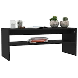 vidaXL Table basse Noir 100x40x40 cm Bois d'ing&eacute;nierie