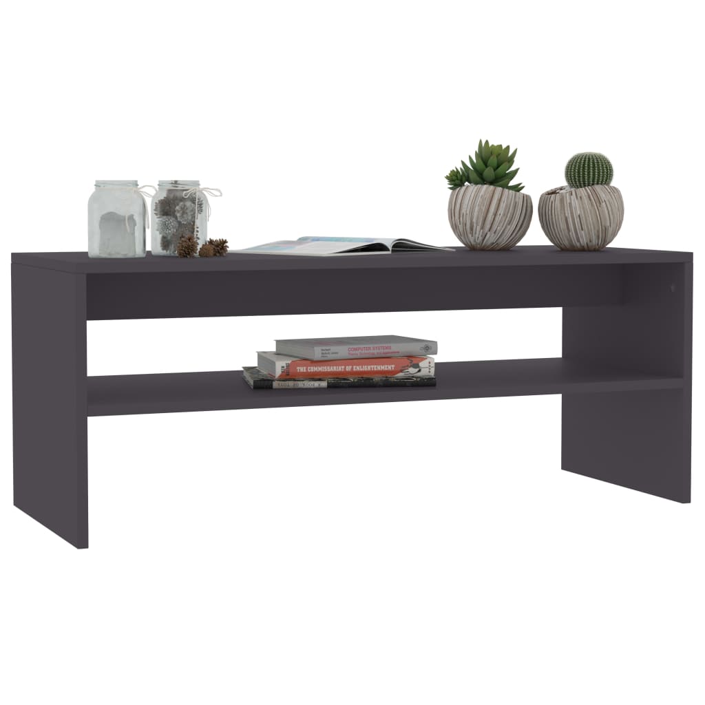 

vidaXL Salontafel 100x40x40 cm bewerkt hout grijs