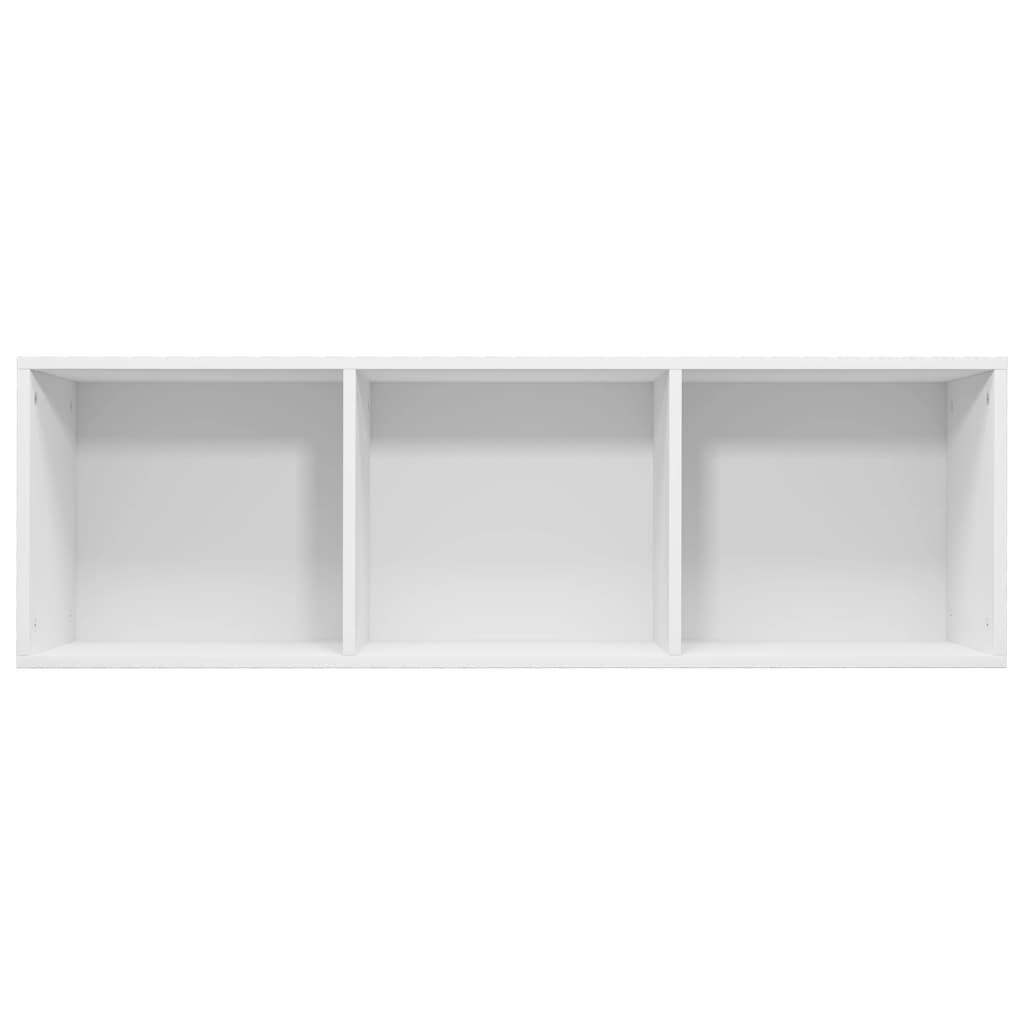 Fehér forgácslap könyv-/TV-szekrény 36 x 30 x 114 cm 
