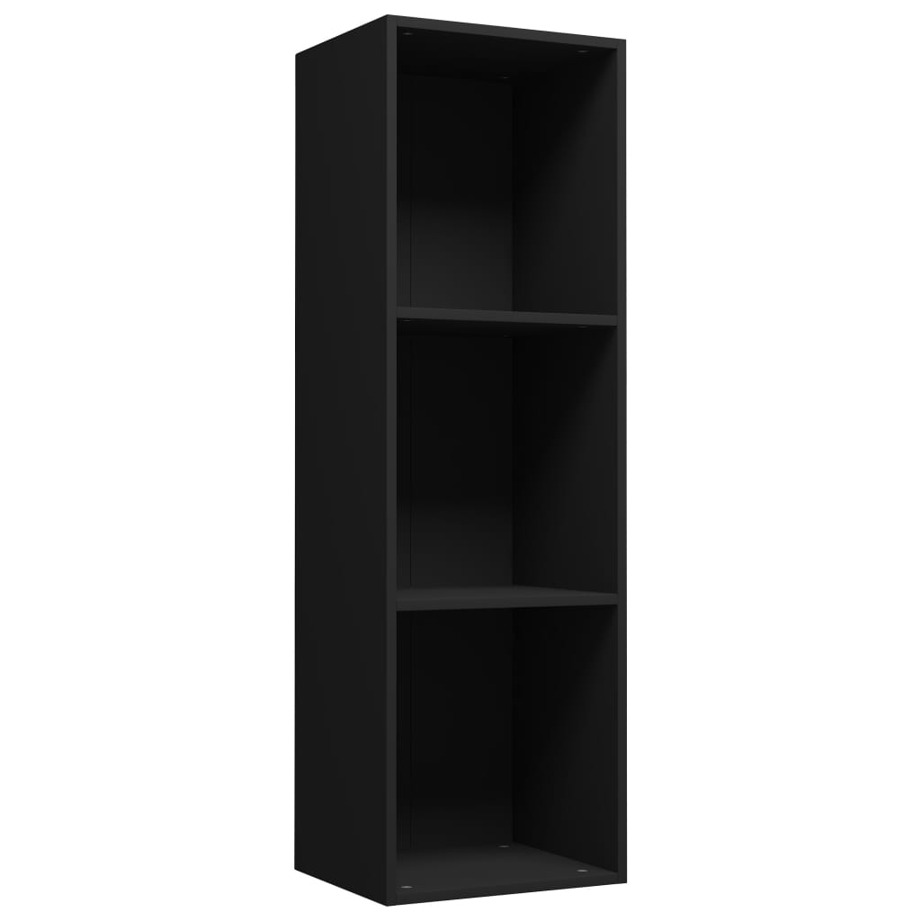 

vidaXL Book Cabinet/TV Cabinet Black 14.2"x11.8"x44.9" Engineered Wood
