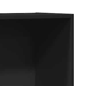 Knihovna / TV skříňka černá 36 x 30 x 114 cm dřevotříska - obrázek 9