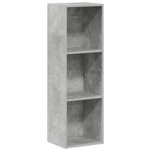 vidaXL raamaturiiul/telerialus betoonhall 36x30x114 cm, tehispuit