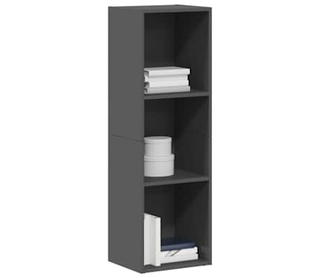 vidaXL Biblioth&egrave;que/Meuble TV Gris brillant Bois d&rsquo;ing&eacute;nierie